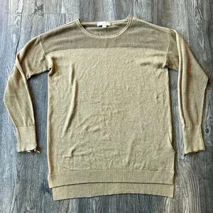 Michael Kors Sweater Gold Pullover Tunic Sweater Long Sleeve Size Extra Large